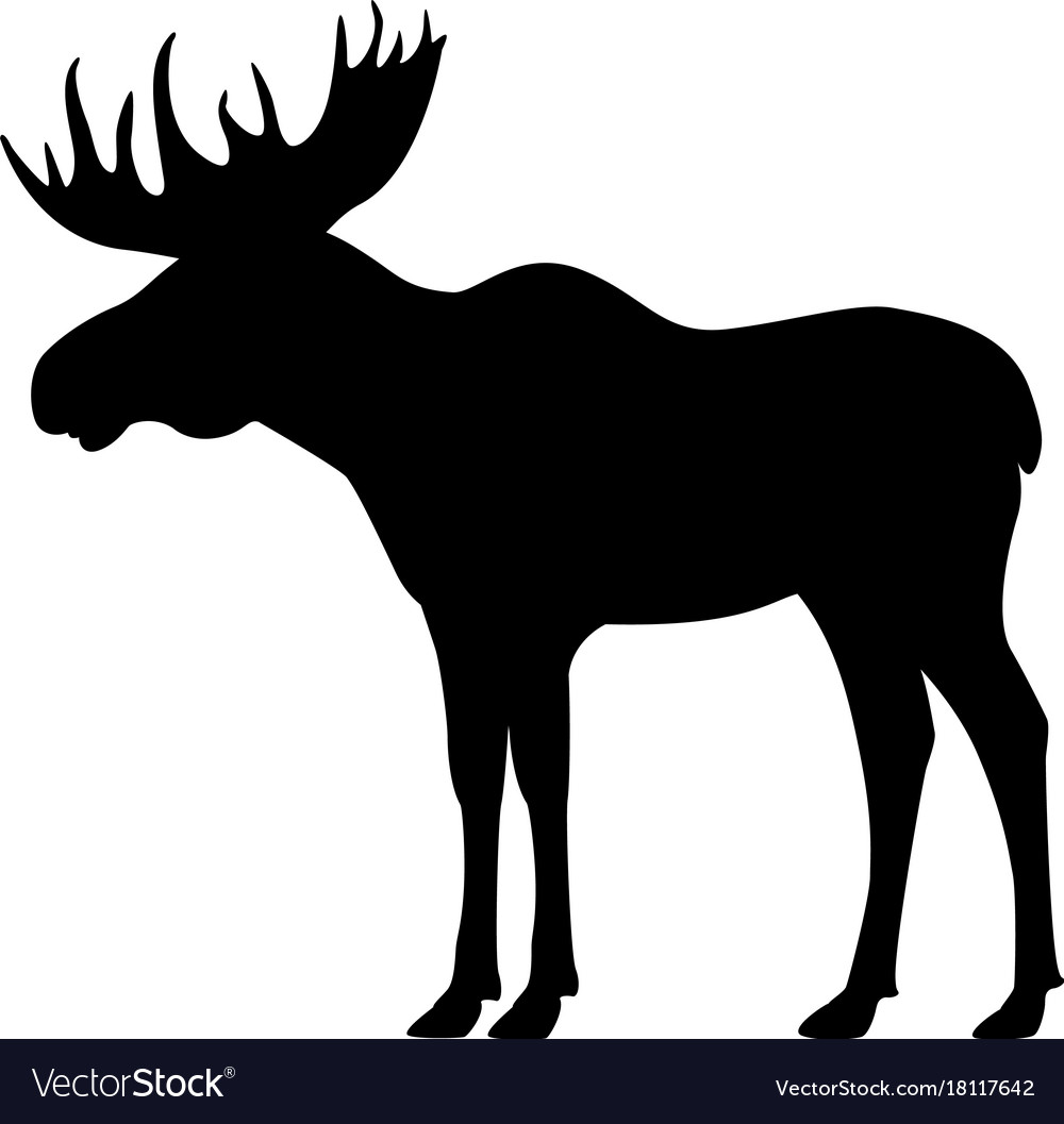 Detail Vector Moose Silhouette Nomer 2