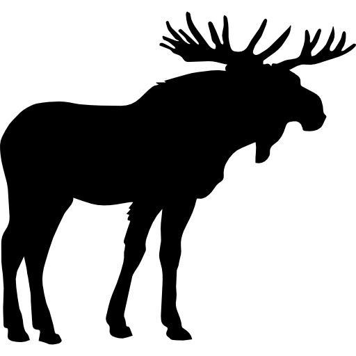 Detail Vector Moose Silhouette Nomer 25