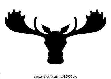 Detail Vector Moose Silhouette Nomer 30