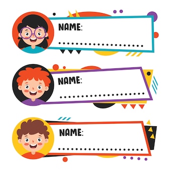 Detail Vector Name Tag Nomer 8