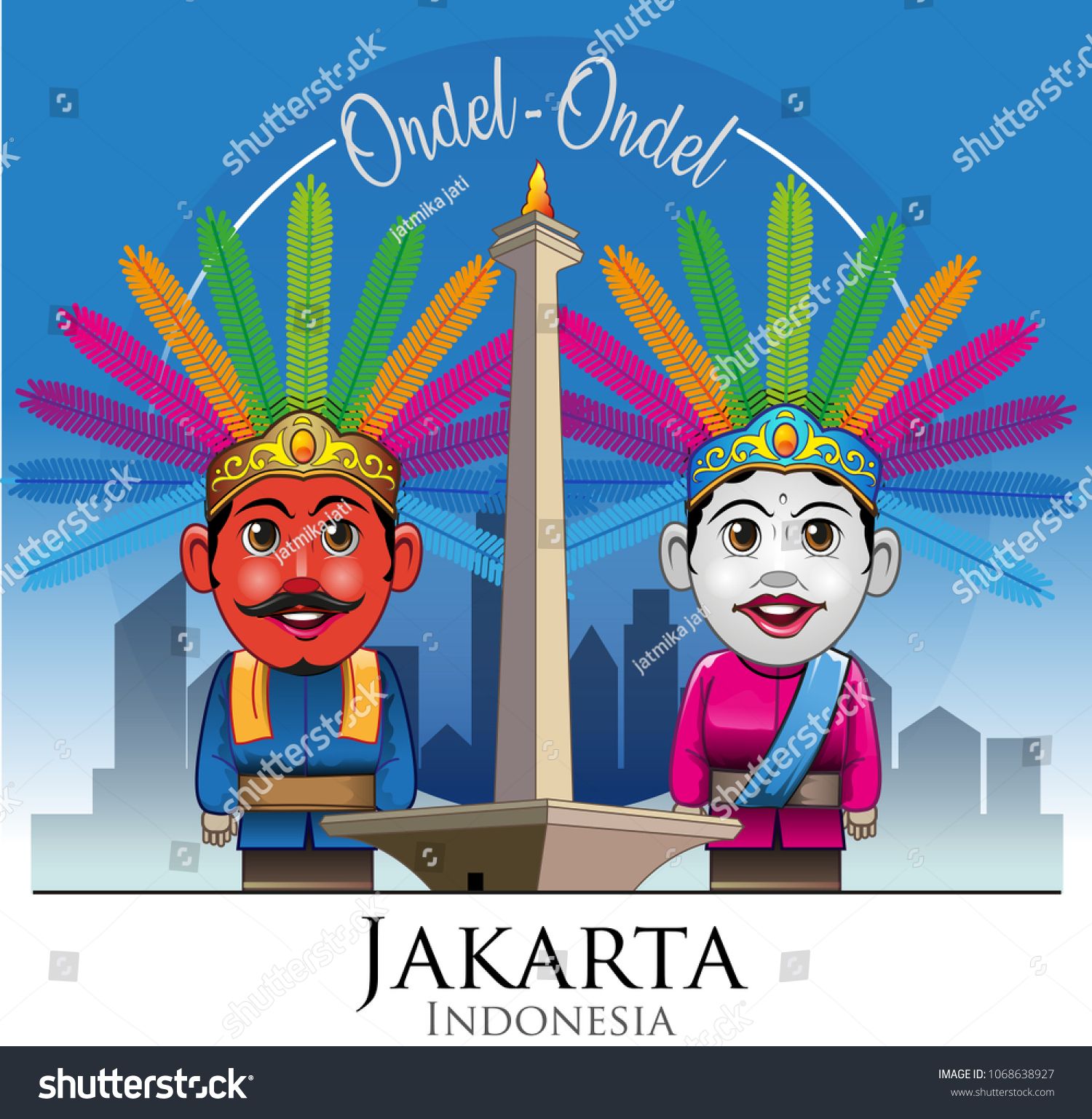 Detail Vector Ondel Ondel Nomer 38