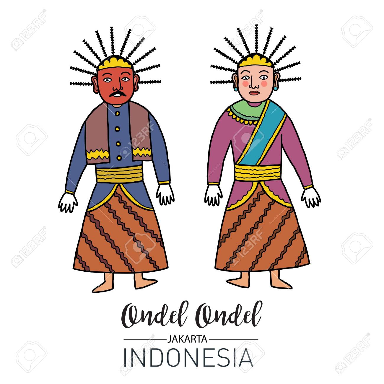 Detail Vector Ondel Ondel Nomer 44