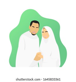 Detail Vector Pasangan Muslim Nomer 15