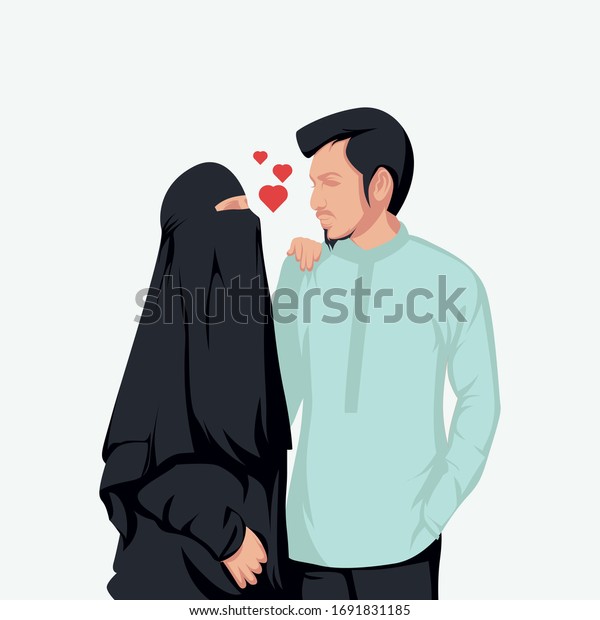 Detail Vector Pasangan Muslim Nomer 20