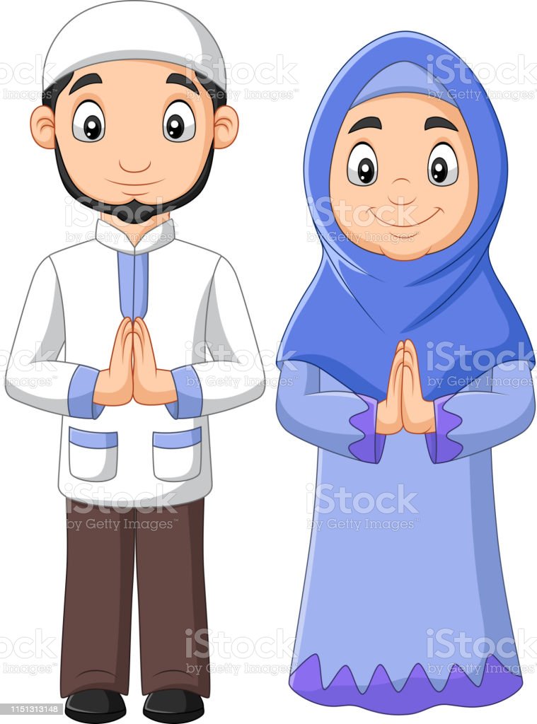 Detail Vector Pasangan Muslim Nomer 26