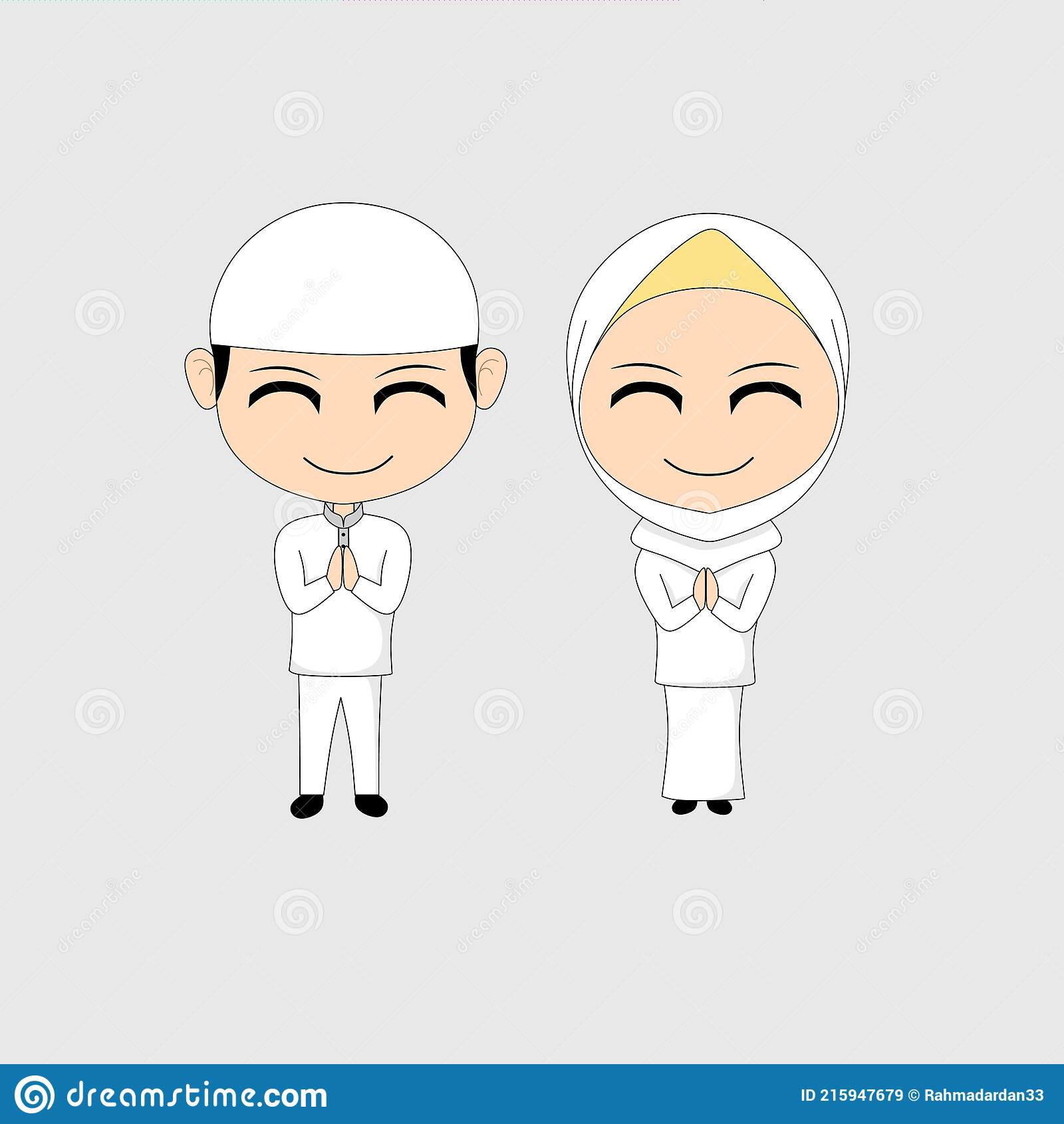 Detail Vector Pasangan Muslim Nomer 27