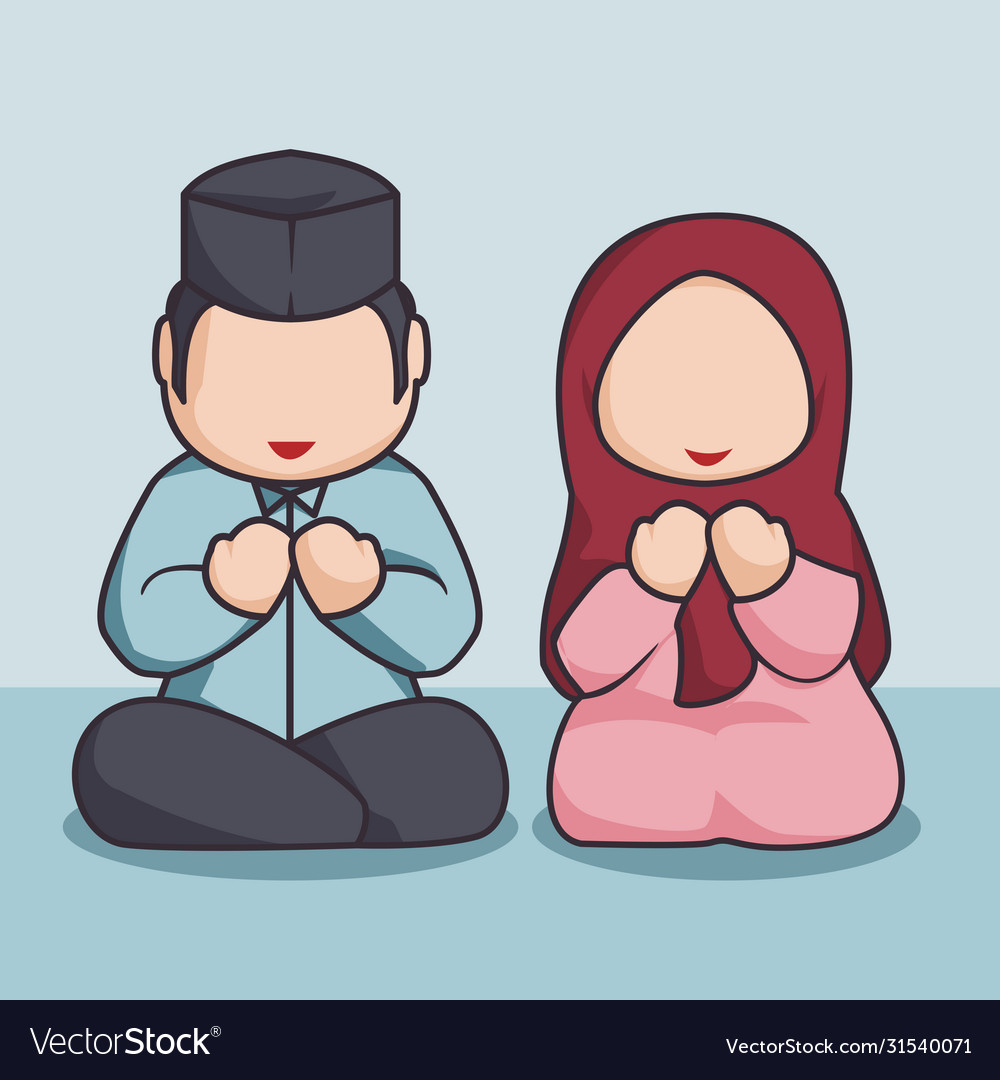 Detail Vector Pasangan Muslim Nomer 50