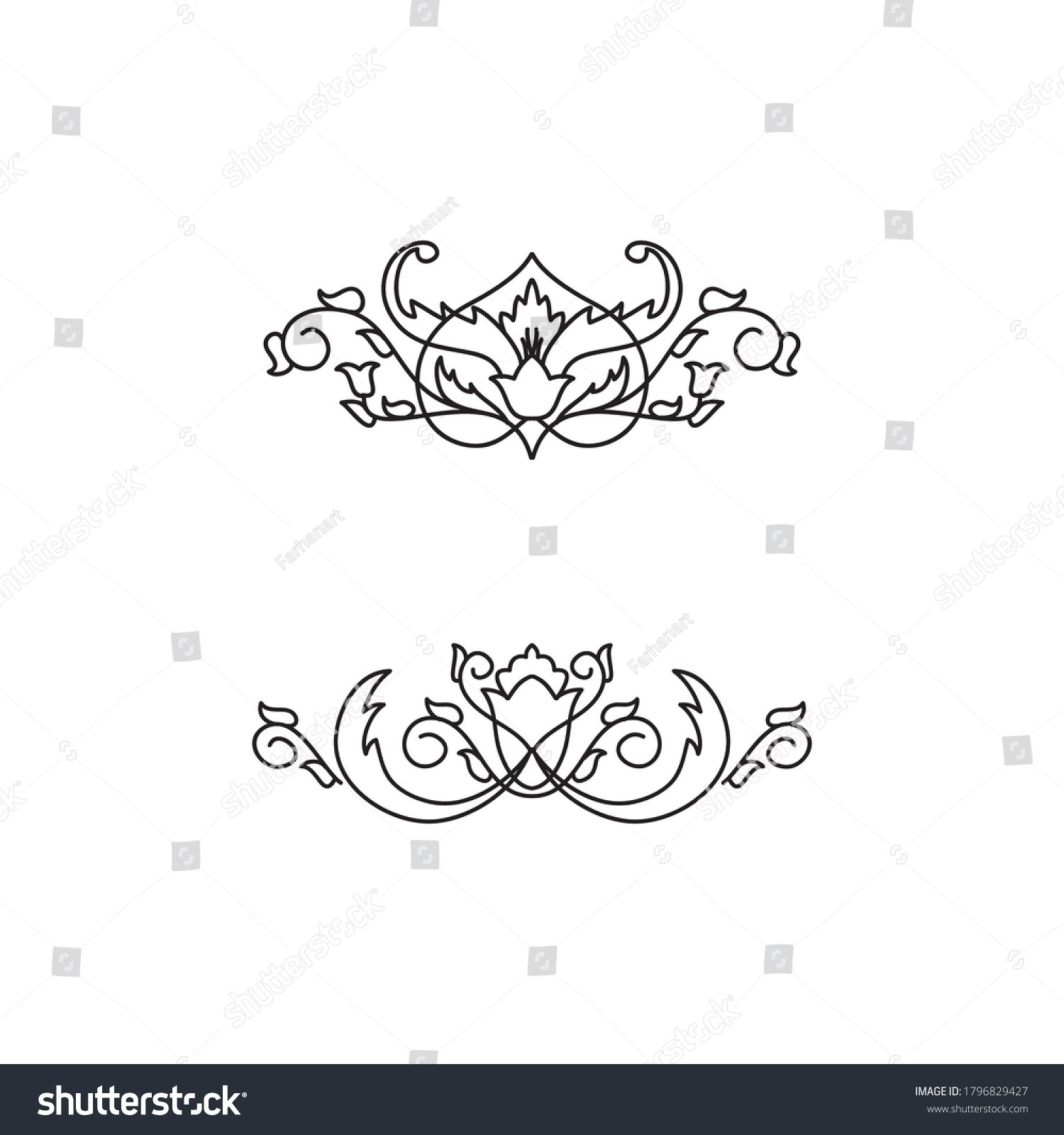 Detail Vector Pojok Nomer 11
