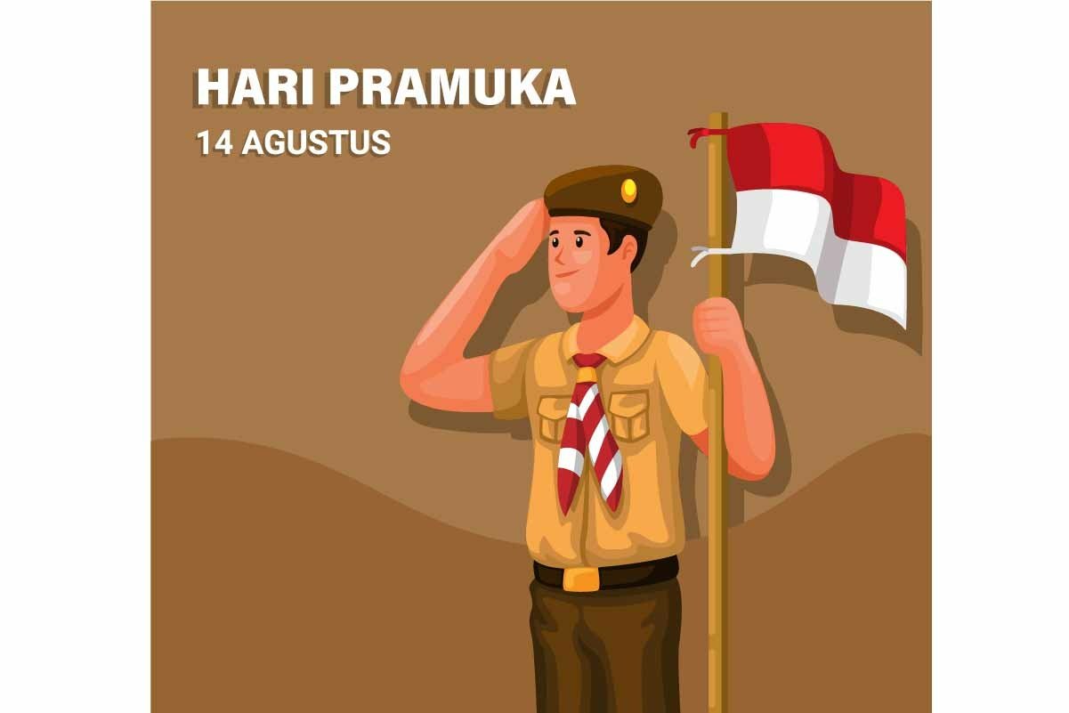 Detail Vector Pramuka Nomer 14
