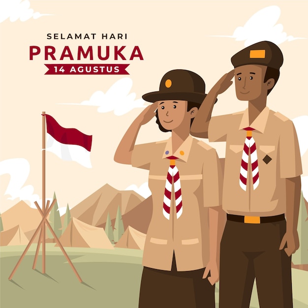 Detail Vector Pramuka Nomer 18