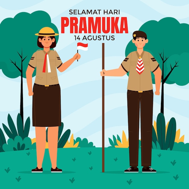 Detail Vector Pramuka Nomer 43