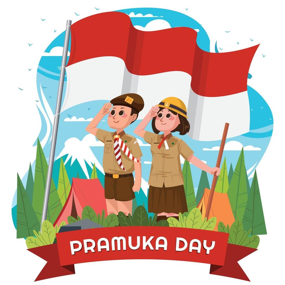Detail Vector Pramuka Nomer 6