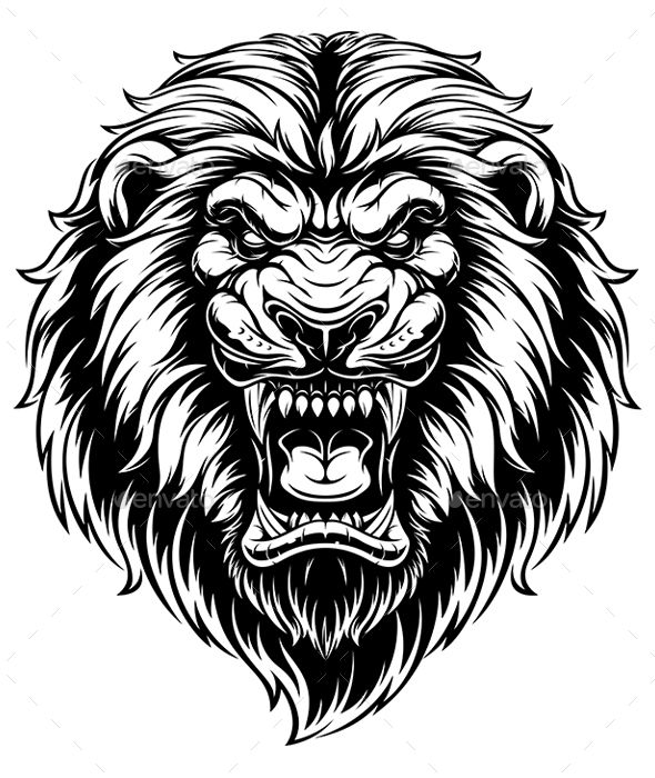 Detail Vector Singa Nomer 17