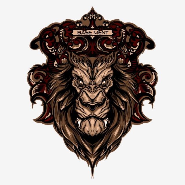 Detail Vector Singa Nomer 7