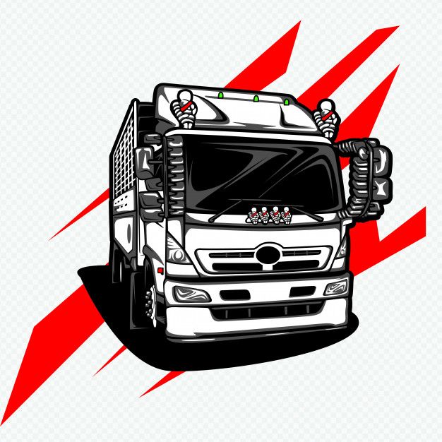 Detail Vector Truck Canter Nomer 17