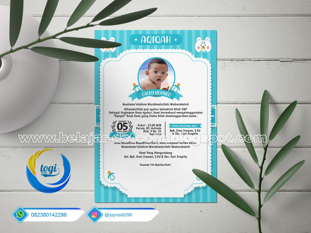 Detail Vector Undangan Aqiqah Corel Draw Nomer 13