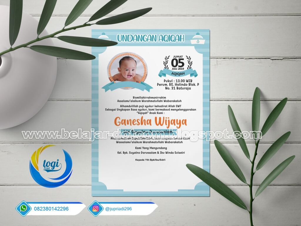 Detail Vector Undangan Aqiqah Corel Draw Nomer 14