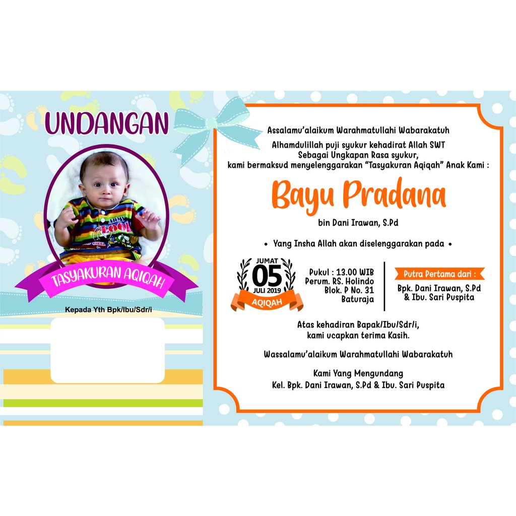 Detail Vector Undangan Aqiqah Corel Draw Nomer 21