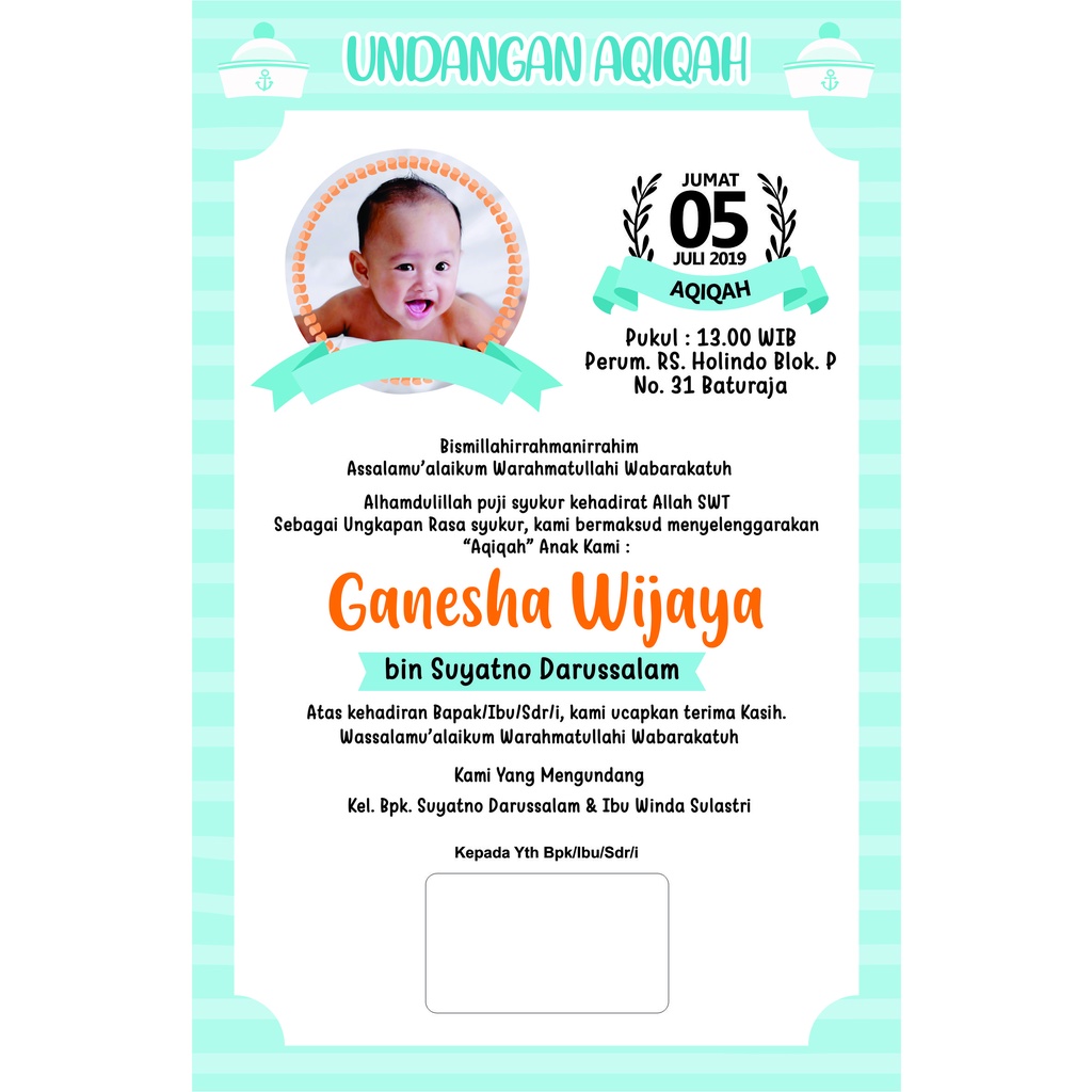 Detail Vector Undangan Aqiqah Corel Draw Nomer 36