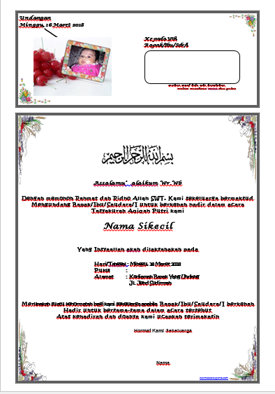 Detail Vector Undangan Aqiqah Corel Draw Nomer 57