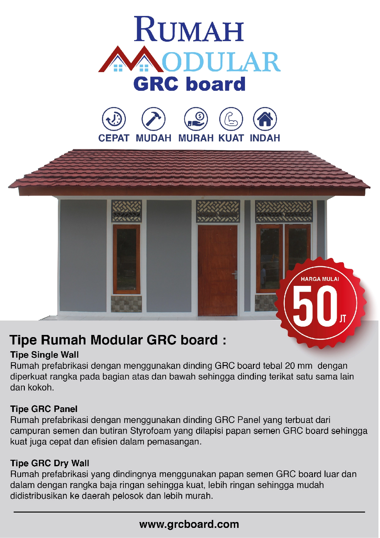 Detail Rumah Dinding Grc Board Nomer 42