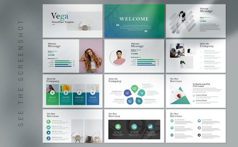 Detail Vega Powerpoint Template Nomer 19