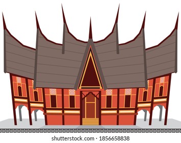 Detail Rumah Gadang Vector Png Nomer 46