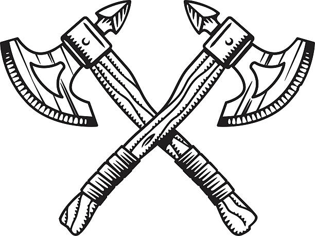 Detail Viking Axe Vector Nomer 13