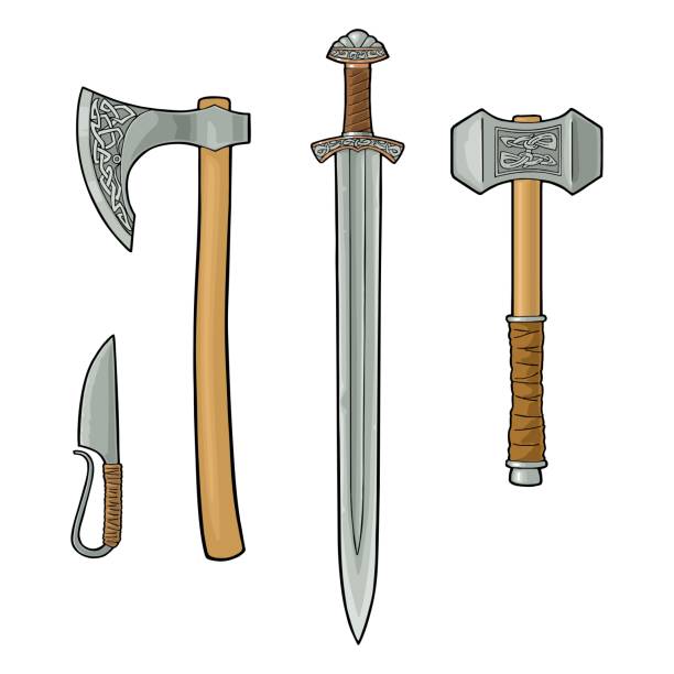 Detail Viking Axe Vector Nomer 14