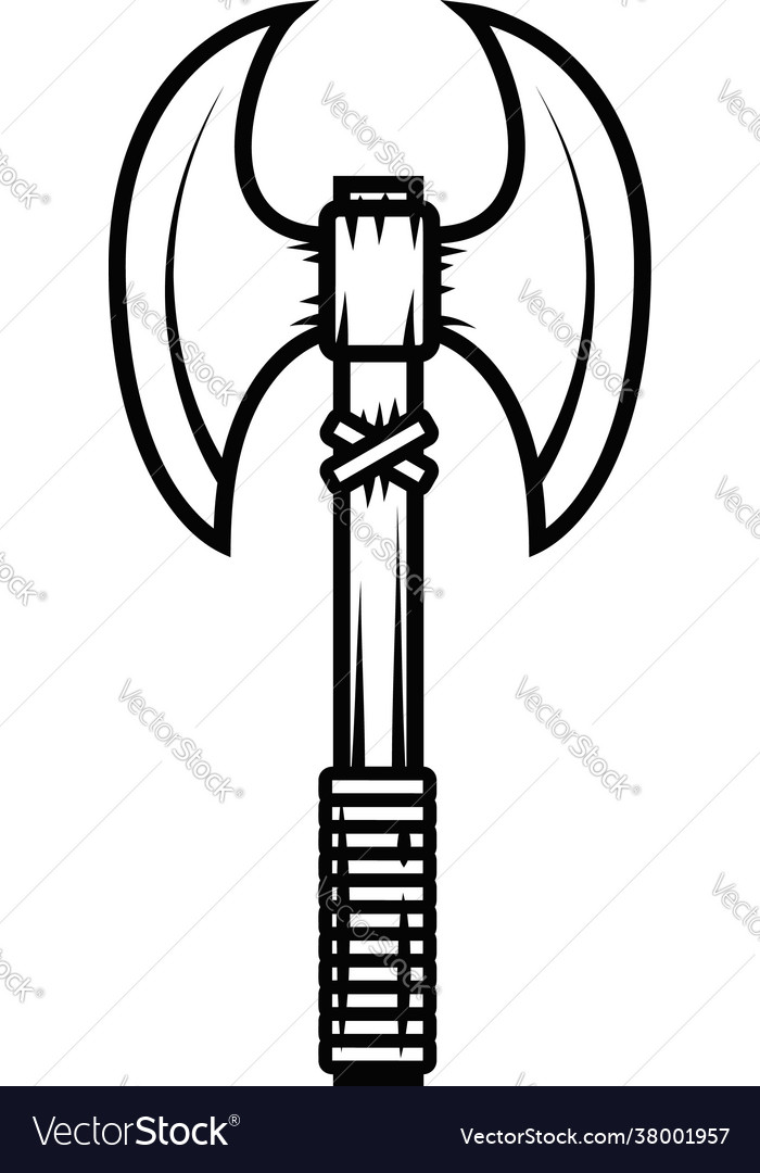 Detail Viking Axe Vector Nomer 28