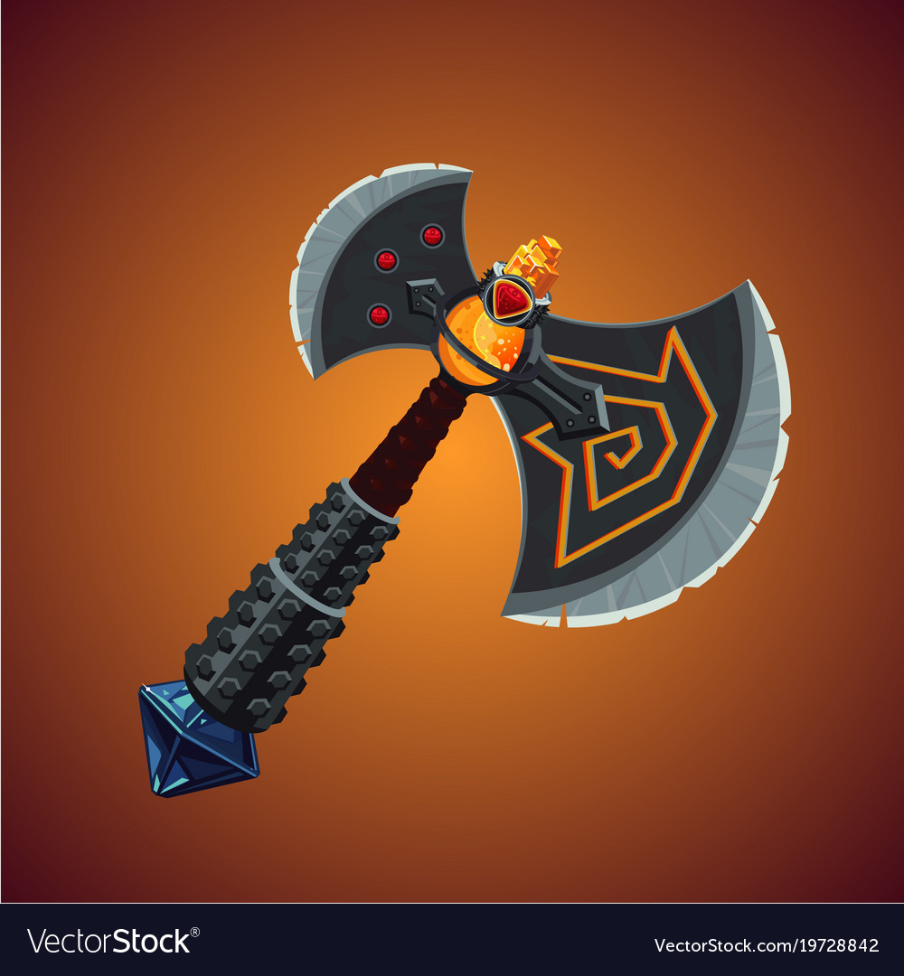 Detail Viking Axe Vector Nomer 30