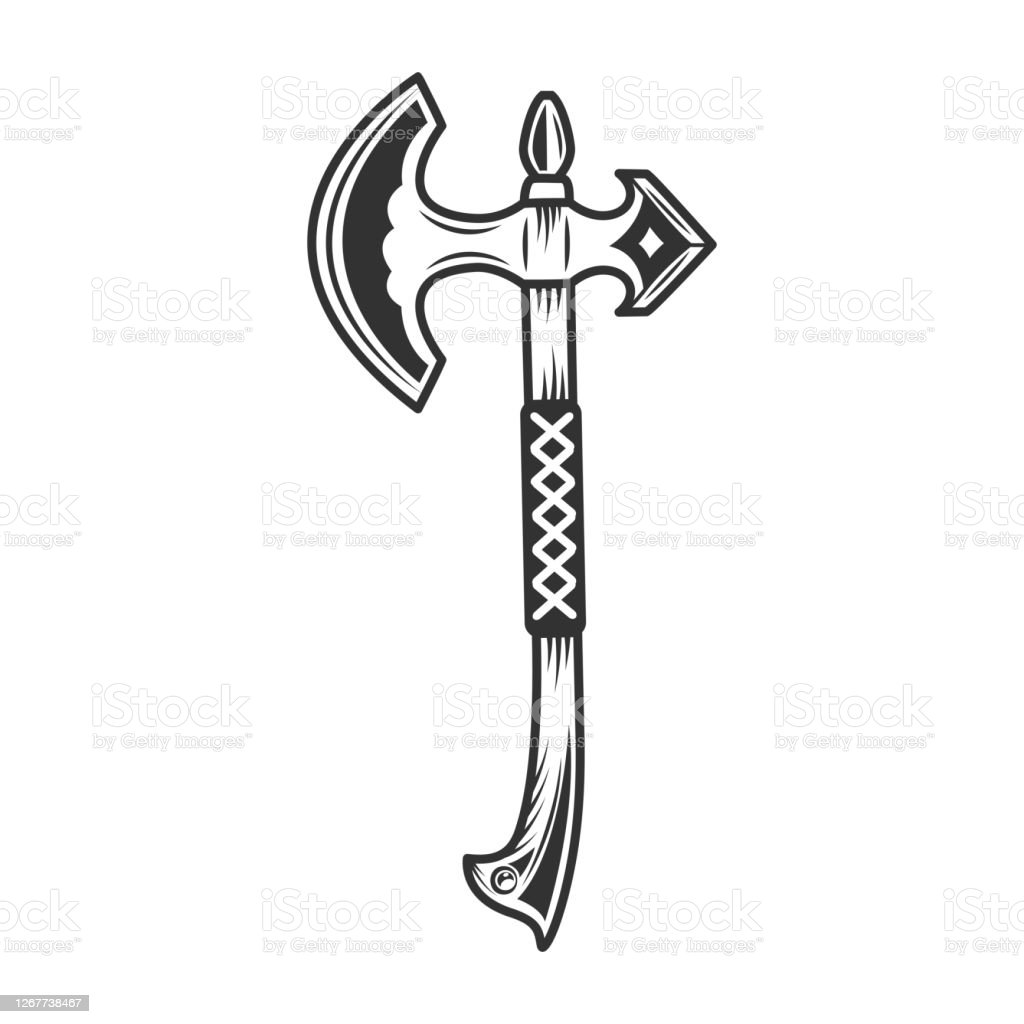 Detail Viking Axe Vector Nomer 5