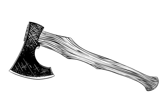 Detail Viking Axe Vector Nomer 40