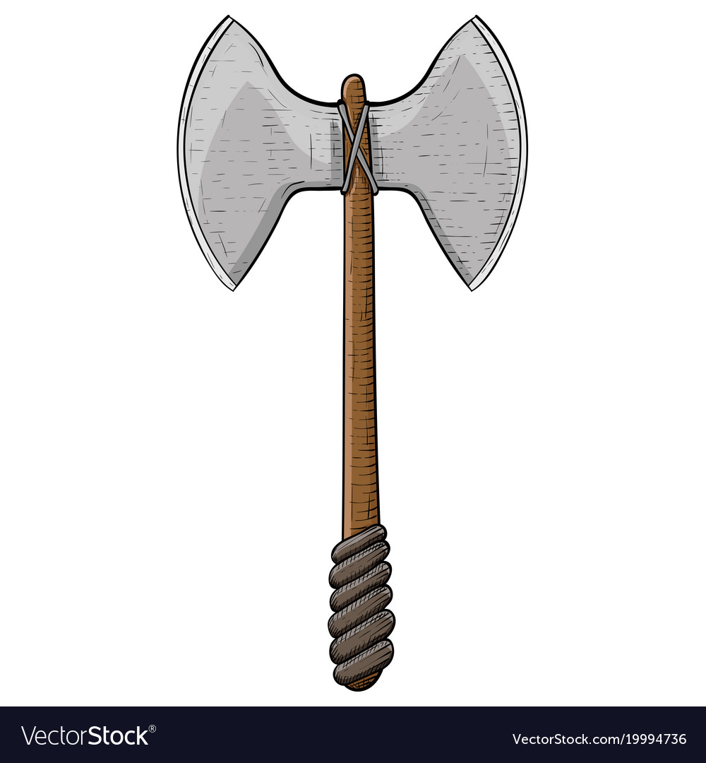 Detail Viking Axe Vector Nomer 42