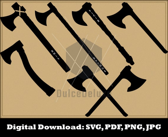 Detail Viking Axe Vector Nomer 44