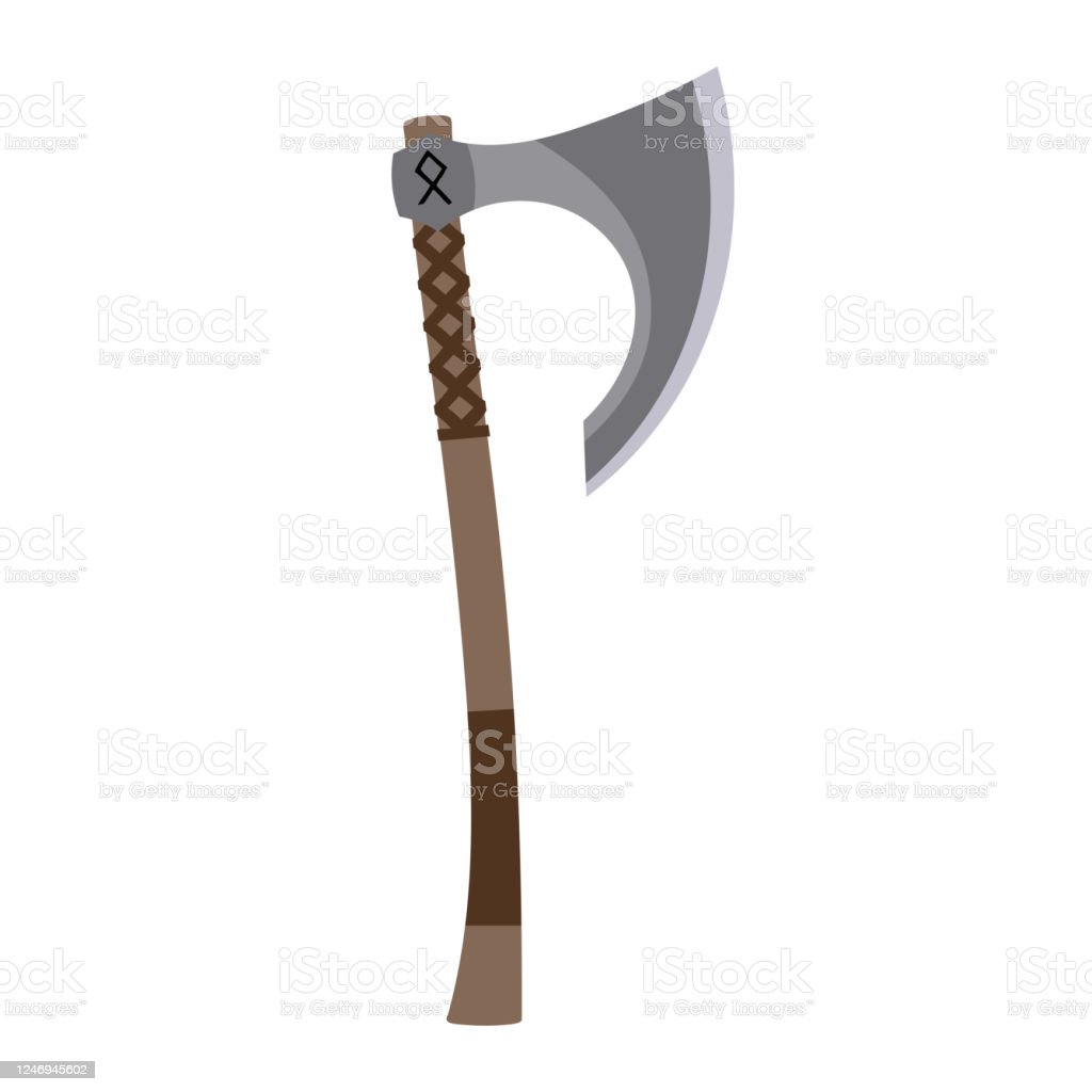 Detail Viking Axe Vector Nomer 47