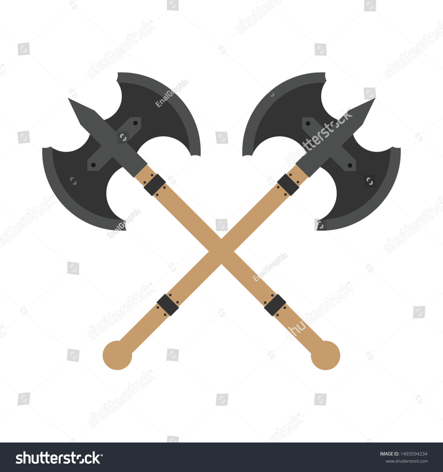 Detail Viking Axe Vector Nomer 48