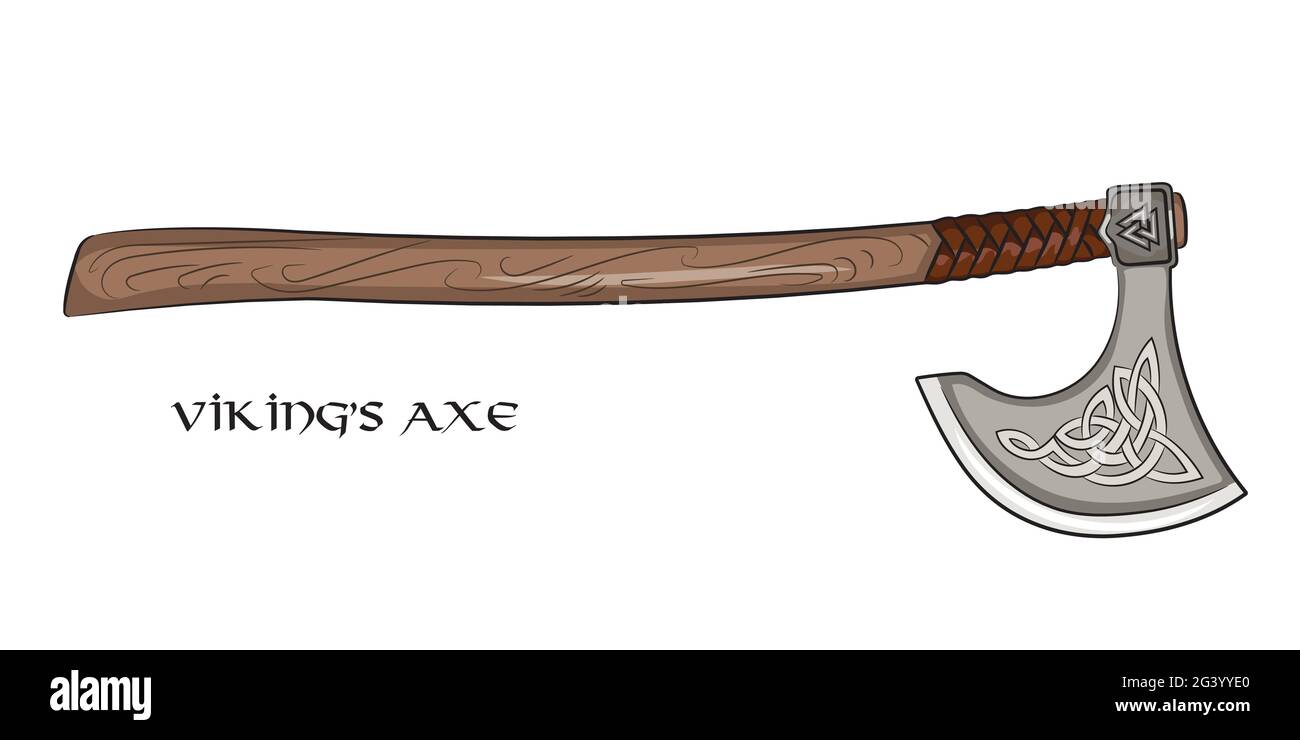 Detail Viking Axe Vector Nomer 6