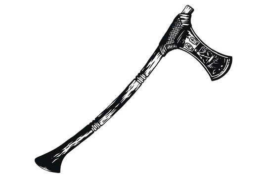 Detail Viking Axe Vector Nomer 50