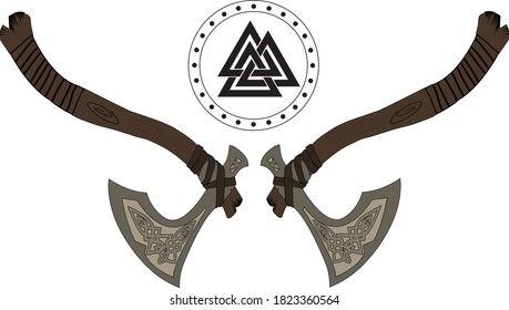 Detail Viking Axe Vector Nomer 53