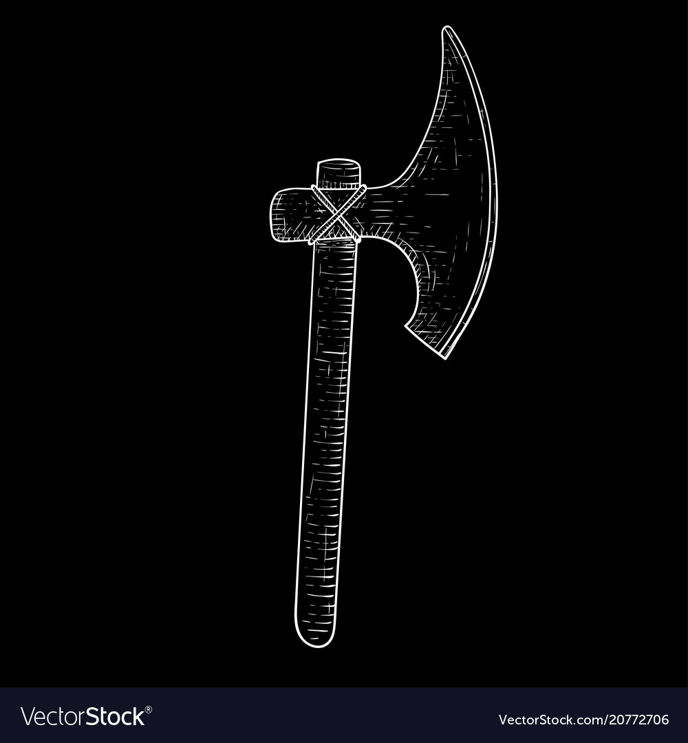 Detail Viking Axe Vector Nomer 55