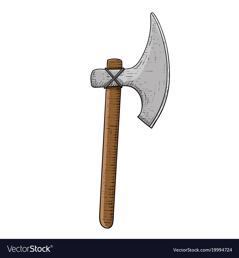 Detail Viking Axe Vector Nomer 56