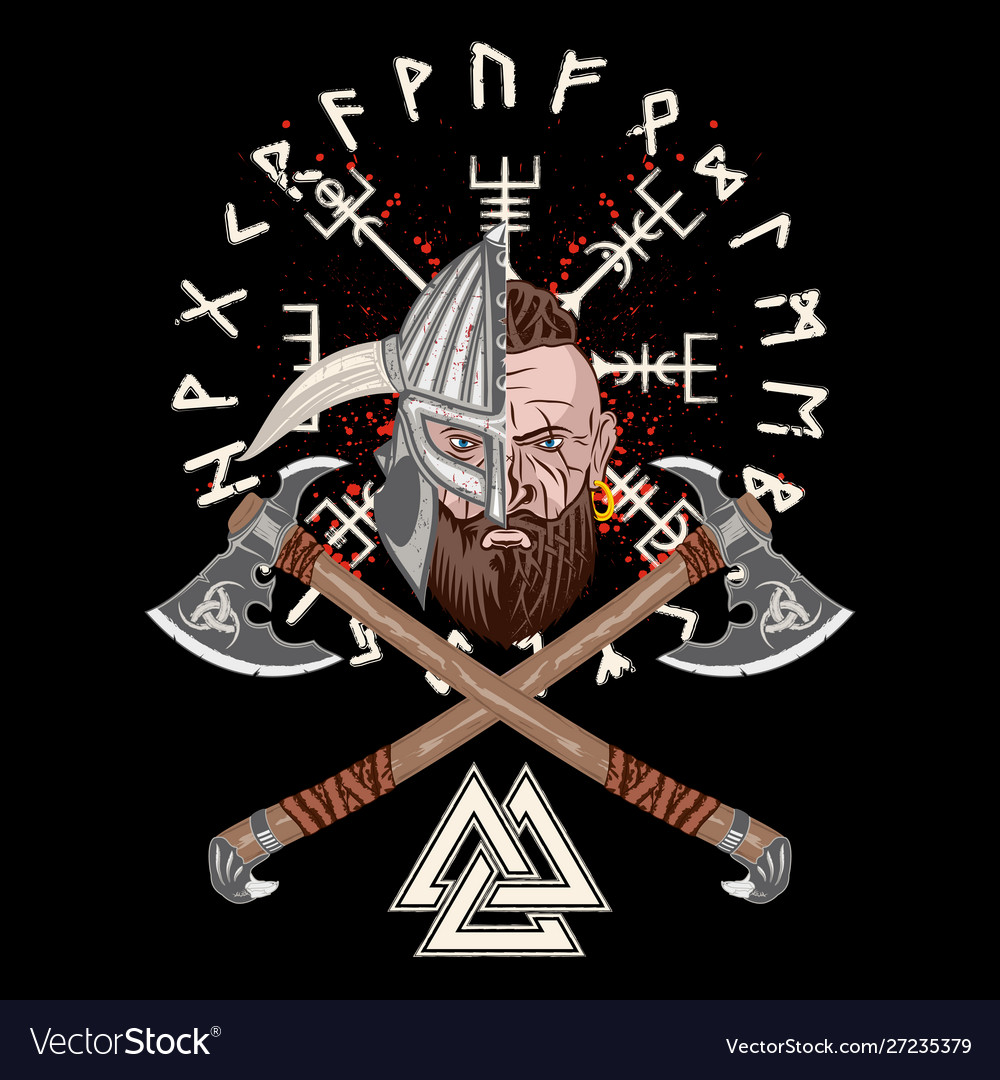 Detail Viking Axe Vector Nomer 58