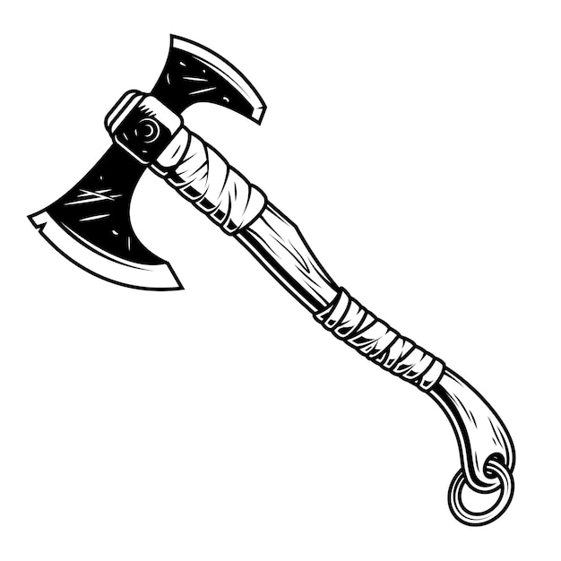 Detail Viking Axe Vector Nomer 10