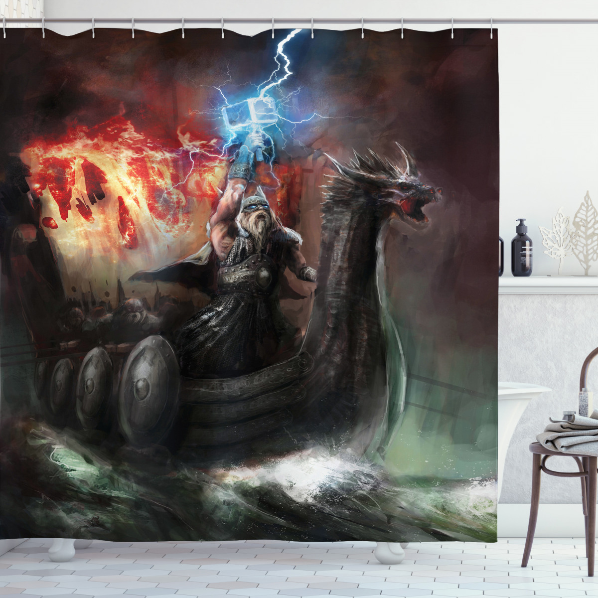 Detail Vikings Shower Curtains Nomer 31