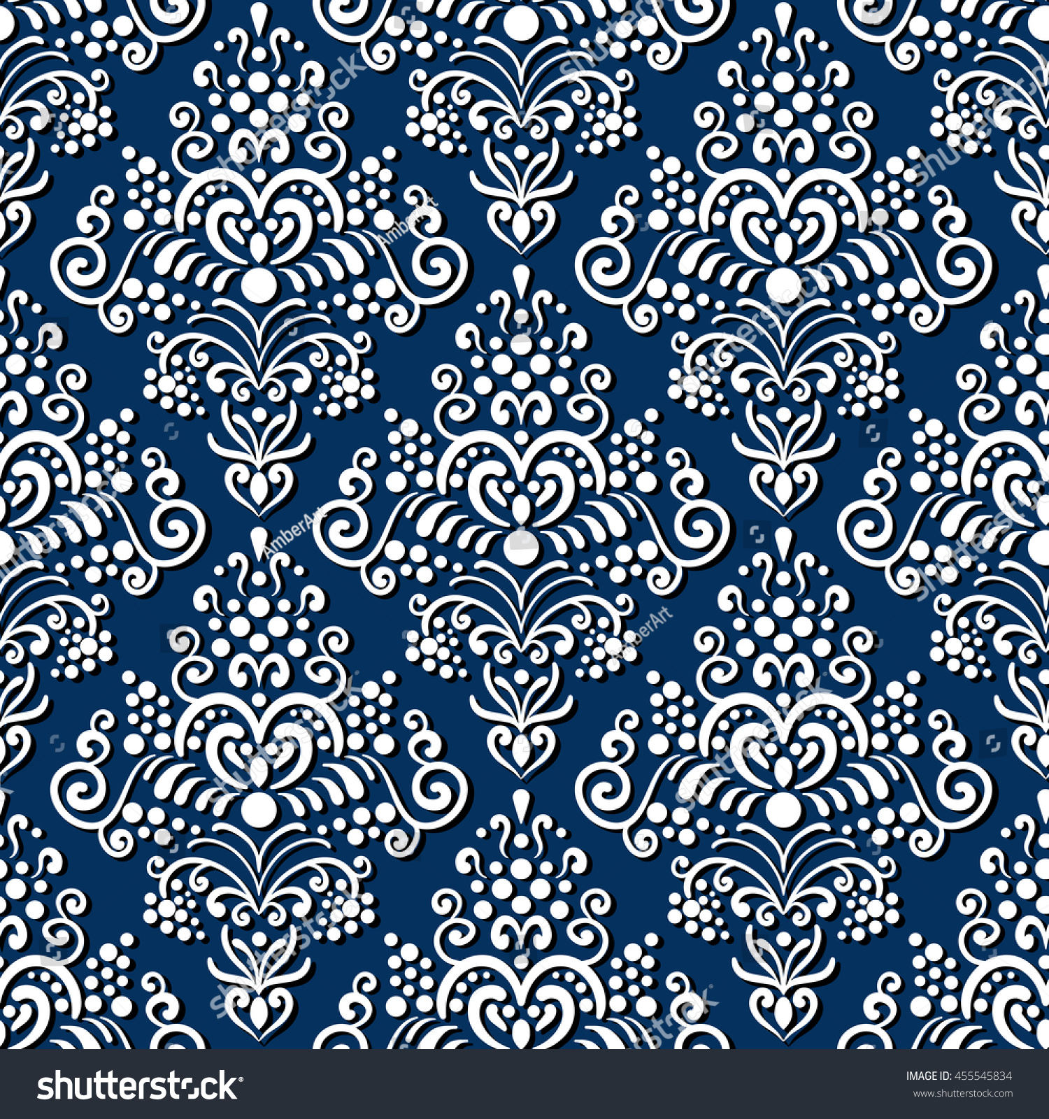 Detail Vintage Background Pattern Blue Nomer 11