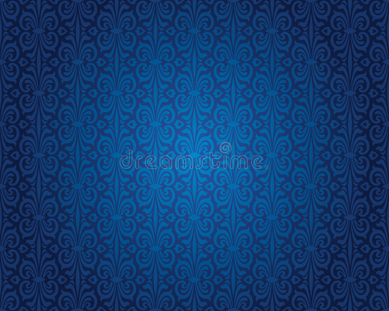 Detail Vintage Background Pattern Blue Nomer 12