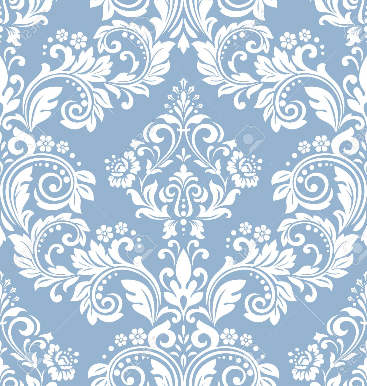 Detail Vintage Background Pattern Blue Nomer 19