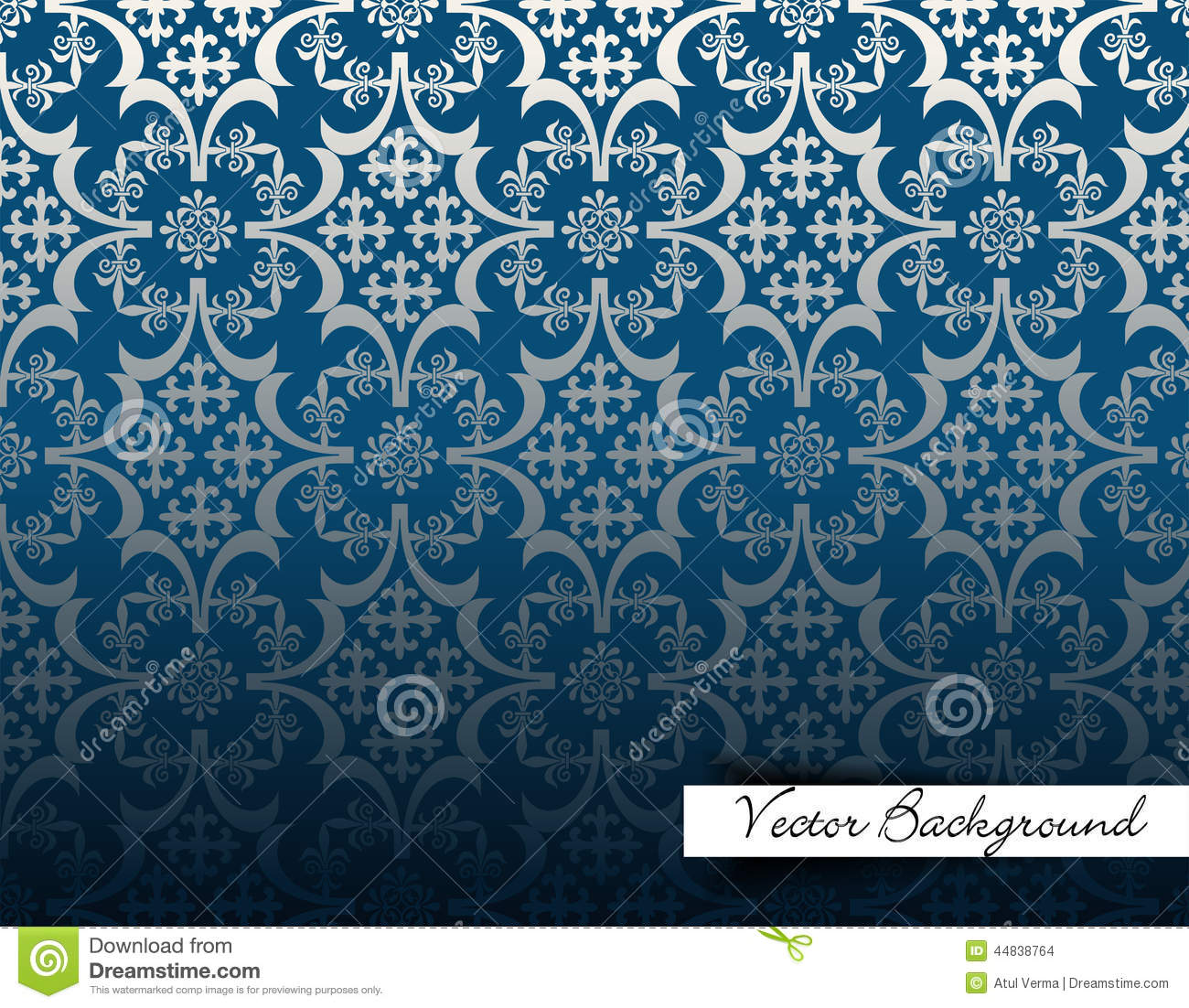 Detail Vintage Background Pattern Blue Nomer 27