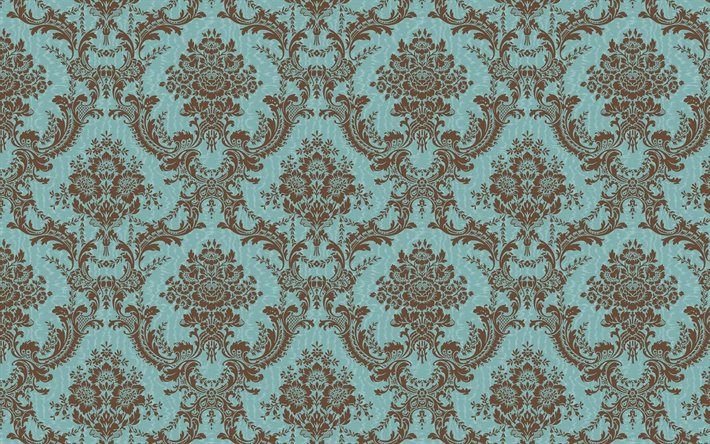 Detail Vintage Background Pattern Blue Nomer 53